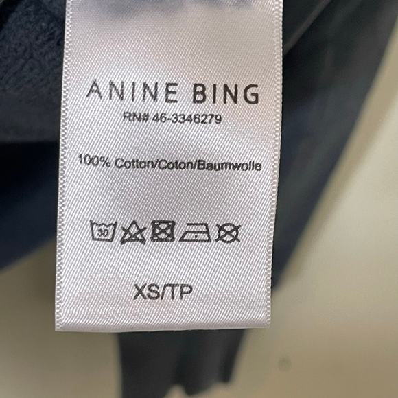 Anine Bing City Love Sweatshirt in grey sz XS - Picture 8 of 8